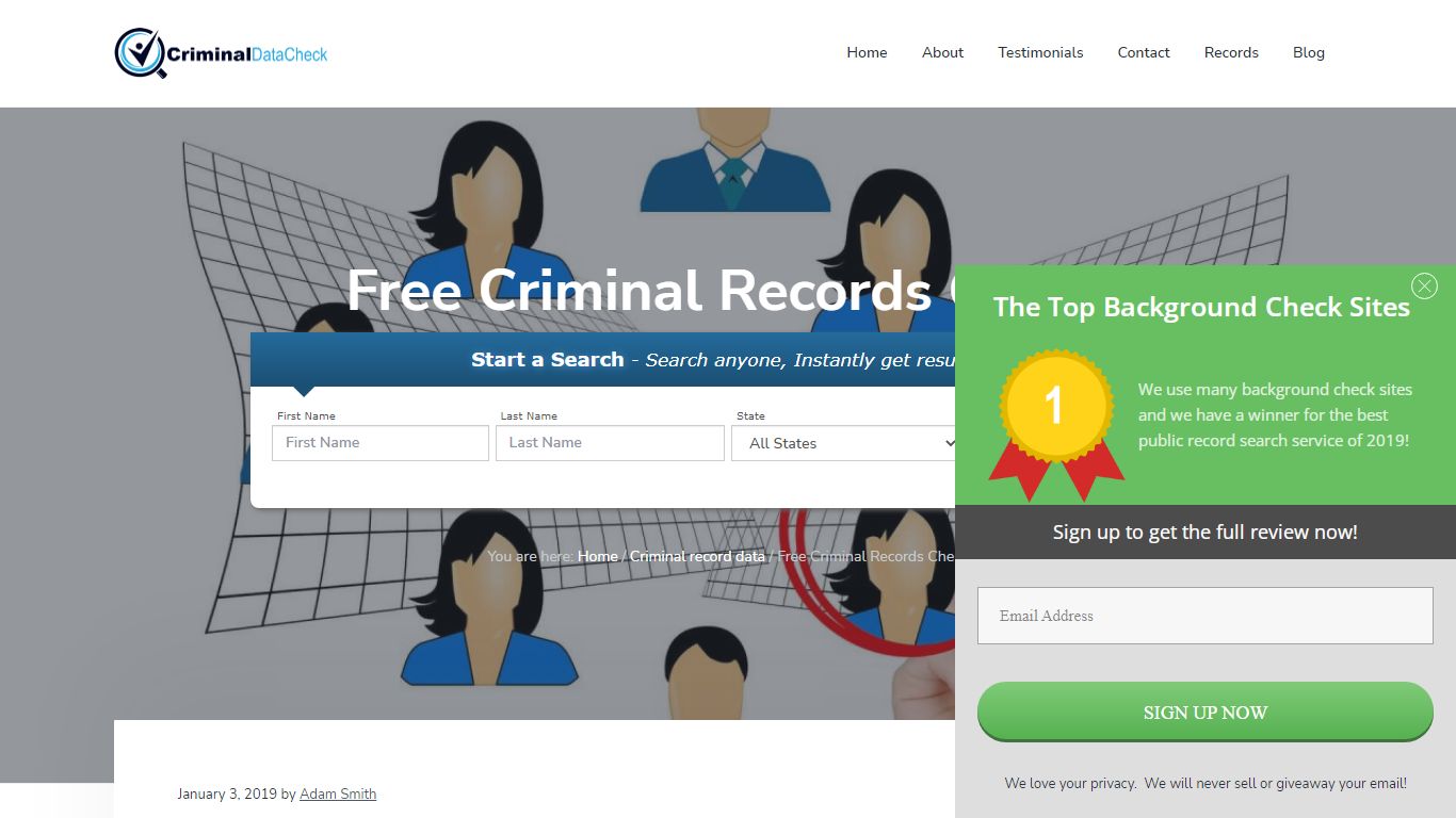 Free Criminal Records Check - Criminal Data Check - Find Criminal ...
